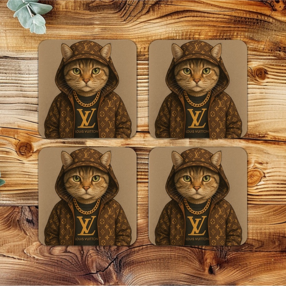 NIP HANDMADE FASHION Set of 4 Ceramic Drink Coasters